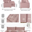 Ver imagem 3 de Sofá Modular Ceará 5 Lugares 250cm Retrátil e Reclinável Yescasa Rosa Rose
