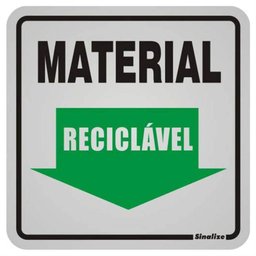 Placa de Alumínio Auto-adesiva 12x12cm Material Reciclável - 900 Aw - Sinalize Placa Alum.12x12 - Ma - 1