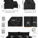 Ver imagem 3 de Sofá Modular Ceará 5 Lugares 250cm Retrátil e Reclinável Yescasa Preto