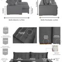 Ver imagem 3 de Sofá Ceará Modular 6 Lugares 290cm Retrátil e Reclinável Yescasa Cinza