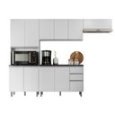 Ver imagem 2 de Cozinha Evidence 4 Peças com Balcão 120cm com Tampo e Paneleiro Duplo Poliman Móveis
