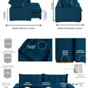Ver imagem 3 de Sofá Ceará Modular 6 Lugares 290cm Retrátil e Reclinável Yescasa Azul