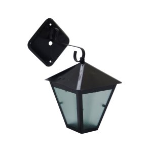 Luminária de Parede Colonial Alumínio Fundido Preta 19x6cm