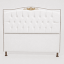 Ver imagem 2 de Cabeceira Cama Casal King Greta 195cm Estofada Corino Design Clássico