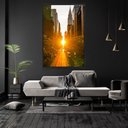 Ver imagem 1 de Quadro Decorativo Por do Sol na Cidade V Com Moldura e Sem Vidro 100X160