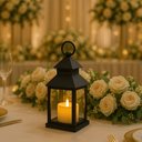 Ver imagem 2 de Lanterna Marroquina Preta Vela Led Luminária Lampião Decora