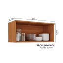 Ver imagem 3 de Armário de Cozinha para Geladeira 1 Porta Horizontal 70cm Itafriz Itatiaia Marrom/Cinamomo