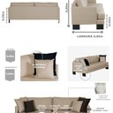 Ver imagem 3 de Sofá São Luiz Living 3 Lugares 200cm Linho Corriente Yescasa Bege