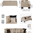Ver imagem 3 de Sofá São Luiz Living 4 Lugares 220cm Linho Yescasa Bege Bronze