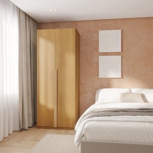 Guarda-roupa Modular 80cm com Portas e Prateleiras Jade Cabecasa Madeiramadeira