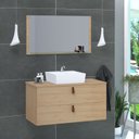 Ver imagem 1 de Conjunto Gabinete Banheiro Berlim 60 com Cuba e Espelheira