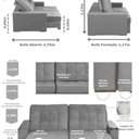 Ver imagem 3 de Sofá Curitiba Modular 3 Lugares 230cm Retrátil Reclinável