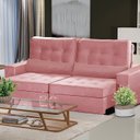 Ver imagem 1 de Sofá Curitiba Modular 3 Lugares 230cm Retrátil Reclinável Yescasa Rosa Rose