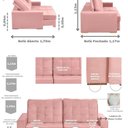 Ver imagem 3 de Sofá Curitiba Modular 3 Lugares 230cm Retrátil Reclinável Yescasa Rosa Rose