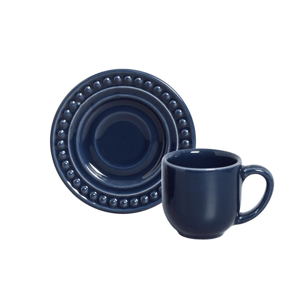 CONJUNTO DE XÍCARA DE CAFÉ ATENAS DEEP BLUE 72ml 6UN PORTO BRASIL - 1