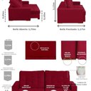 Ver imagem 3 de Sofá Curitiba Modular 3 Lugares 2.30 Mt Retrátil Reclinável Yescasa Vermelho
