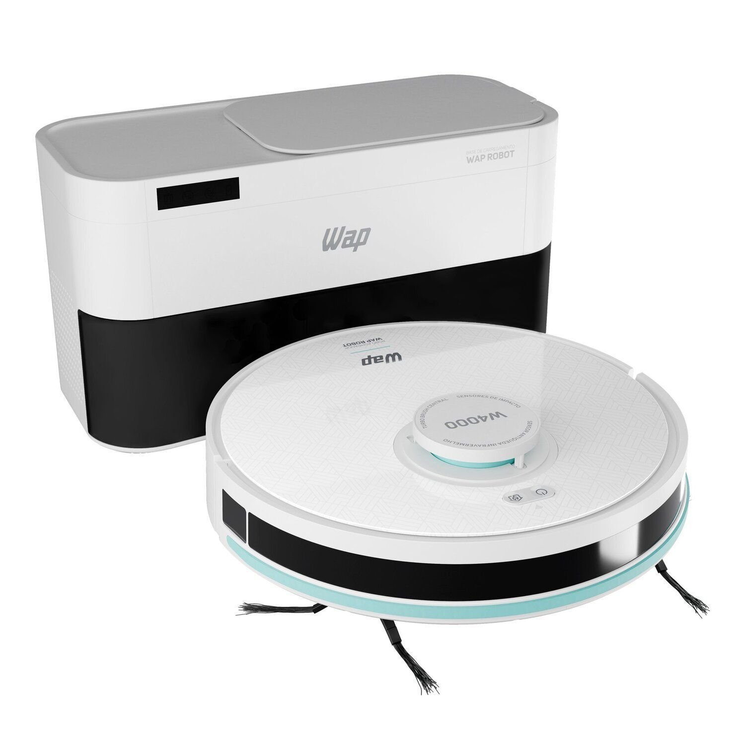 Aspirador de Pó Robô Wap Robot W4000 3 em 1, 3l Mapeamento Inteligente