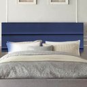 Ver imagem 1 de Painel Cabeceira Estofada Argentina 195cm Cama Box King Corino Azul- Mabe Magazine