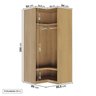 Guarda-roupa Modulado de Canto 2 Portas Jade Cabecasa Madeiramadeira - 6