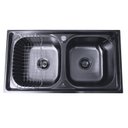 Ver imagem 4 de Cuba Dupla Gourmet Cozinha Aço Inox 304 Preta 78x43cm