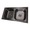 Ver imagem 1 de Cuba Dupla Gourmet Cozinha Aço Inox 304 Preta 78x43cm