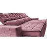 Sofá Retrátil e Reclinável 2,35m Cama inBox Big Puffer com SoftGel D40 Velupluma Rose - 4
