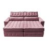 Sofá Retrátil e Reclinável 2,35m Cama inBox Big Puffer com SoftGel D40 Velupluma Rose - 5