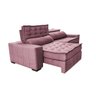 Sofá Retrátil e Reclinável 2,35m Cama inBox Big Puffer com SoftGel D40 Velupluma Rose - 7
