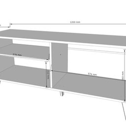 Rack para Tv até 50 Polegadas com 1 Porta Madri - 3