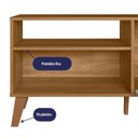 Ver imagem 5 de Rack para TV até 50 Polegadas 120cm 1 Porta Madri Marrom