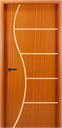 Ver imagem 3 de Folha de Porta em Madeira Frisada 7 210x80 Gitale Portas: Mogno/ 210x80cm