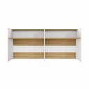 Ver imagem 6 de Balcões para Atendimento Recepção Escritório 180 Cm F5 Cor:macadâmia com Branco