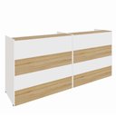 Ver imagem 2 de Balcões para Atendimento Recepção Escritório 180 Cm F5 Cor:macadâmia com Branco