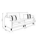 Ver imagem 4 de Sofá Montecarlo 3 Lugares 252cm Veludo/pu Terracota/caraml