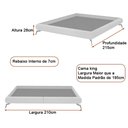 Ver imagem 4 de Cama King Japonesa 210cm Pés Alumínio Haru Bouclé Suave Off White - Sallar Home