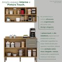 Ver imagem 6 de Cozinha Compacta Modulada 2 Peças 6 Portas 2 Gavetas Bella Cinza/Jequitibá/Granizo