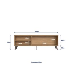 Rack para Tv até 65 Polegadas com Pés Retro Rk530 - 3