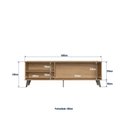 Ver imagem 3 de Rack Retrô para TV até 65 Polegadas 160cm Pés em Madeira Maciça RK530 Bege
