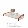 Bandeja Barcelona Decorativa Branco com Detalhes em Metal Cobre - 2