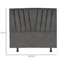 Ver imagem 3 de Cabeceira Estofada Cama Casal Queen Size 160 Cm Louise Linho:cinza