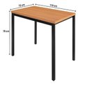 Ver imagem 4 de Conjunto Jade Flex 110cm Tampo Laminado com 4 Cadeiras Bege/Preto Fosco/Freijo