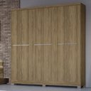 Ver imagem 5 de Guarda Roupa Casal 6 Portas 2 Gavetas Internas E530 Kappesberg - Nogueira