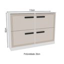 Ver imagem 3 de Sapateira Valência 4 Portas Creme/branco - Politono
