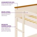 Ver imagem 3 de Treliche Solteiro Juvenil Ananda Casatema MadeiraOriginals Marrom/Off White/Mel