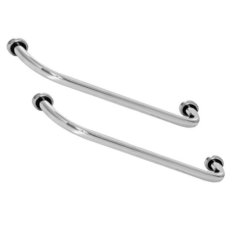 Barra Alça Apoio Kit 2 Uni Aço Inox 40cm Criança Pcd Gestante Acessibilidade Corrimao Banheiro Escad