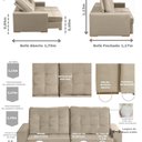 Ver imagem 3 de Sofá Curitiba Modular 5 Lugares 2.50 MT Retrátil e Reclinável