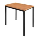 Ver imagem 6 de Conjunto Jade Flex 110cm Tampo Laminado com 4 Cadeiras Marrom/Preto Fosco/Caramelo/Freijo