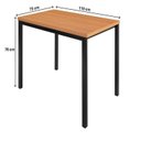 Ver imagem 4 de Conjunto Jade Flex 110cm Tampo Laminado com 4 Cadeiras Marrom/Preto Fosco/Caramelo/Freijo