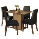 Ver imagem 2 de Conjunto Sala de Jantar Tampo de Vidro 4 Cadeiras Rustic/Oxford Jasmin Madesa