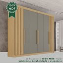 Ver imagem 7 de Guarda-Roupa Casal 100% MDF 6 Portas 6 Gavetas Granada Premium Cinza/Jequitibá/Granizo